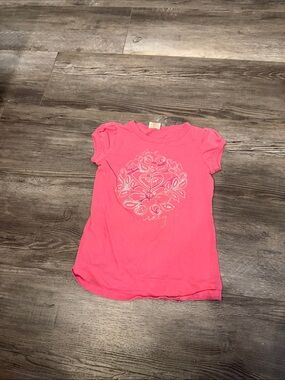 Roxy Girls' Pink Graphic Short-Sleeve Tee